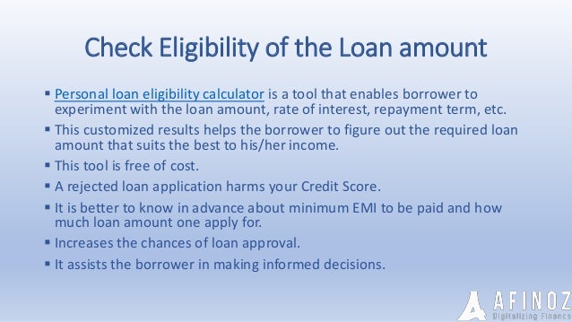 How to apply for eligibility calculator for personal loan Best